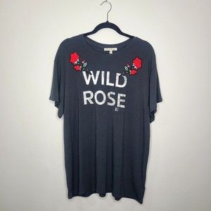 Express One Eleven Wild Rose Graphic Tee Women's Size XL